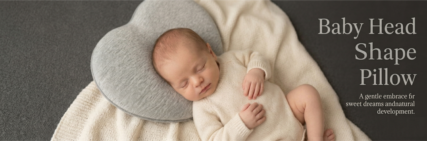 Memory Foam Baby Head Support Pillow for Car Seat, Stroller & Infant Carrier